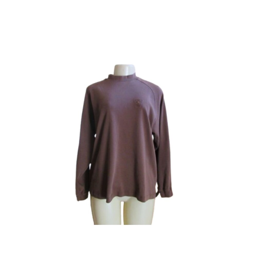 Peter Millar Champion Hills Brown Long Sleeve Pullover Cotton Shirt SZ L
